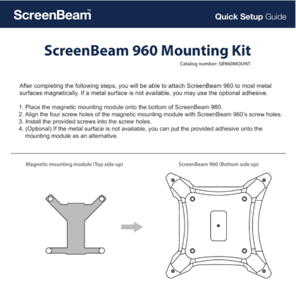 ScreenBeam Kit Montaje Red Negro