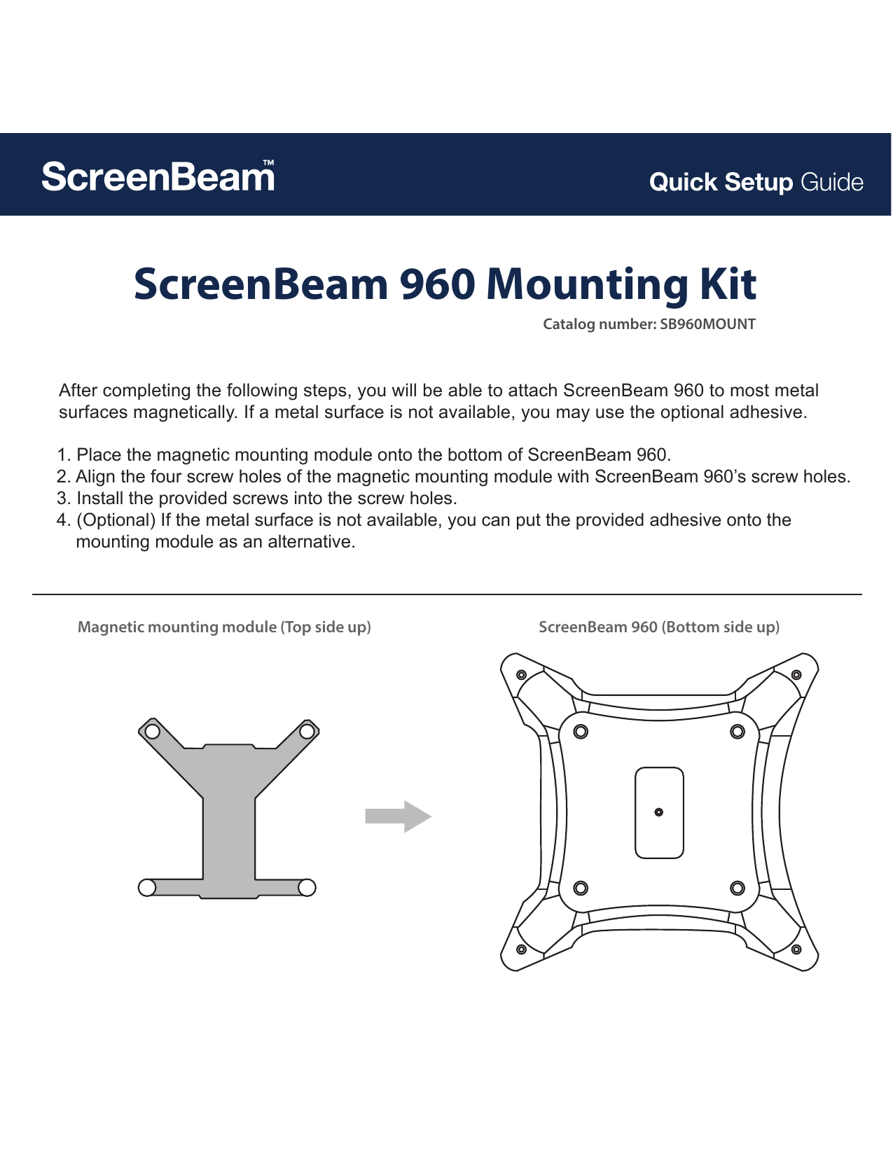ScreenBeam Kit Montaje Red Negro