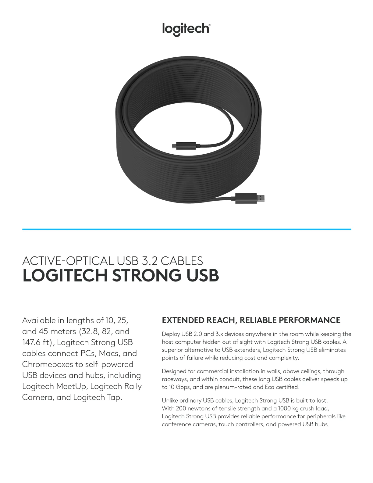 Logitech Strong Cable USB-C 25m - Imagen 5