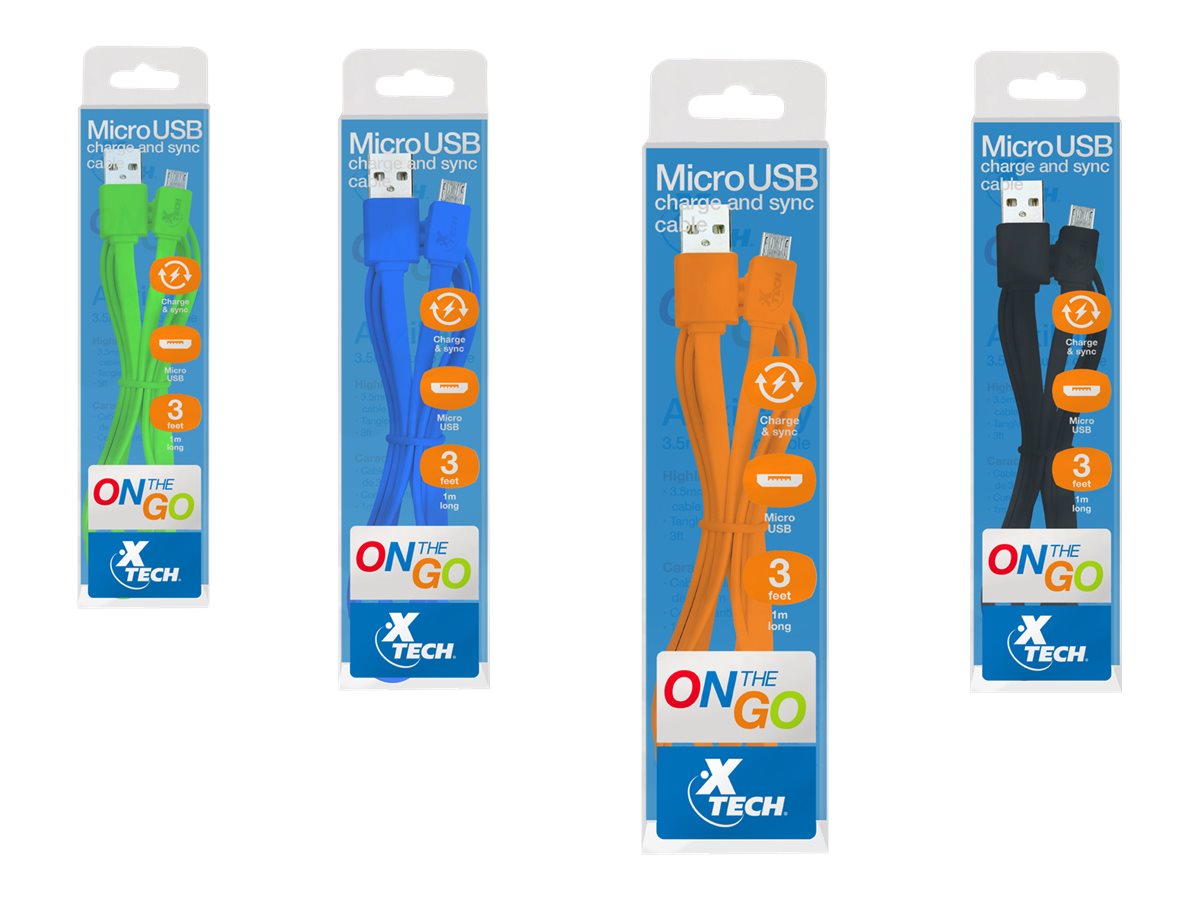 Xtech Cable USB a Micro-USB 1m (Pack 10)