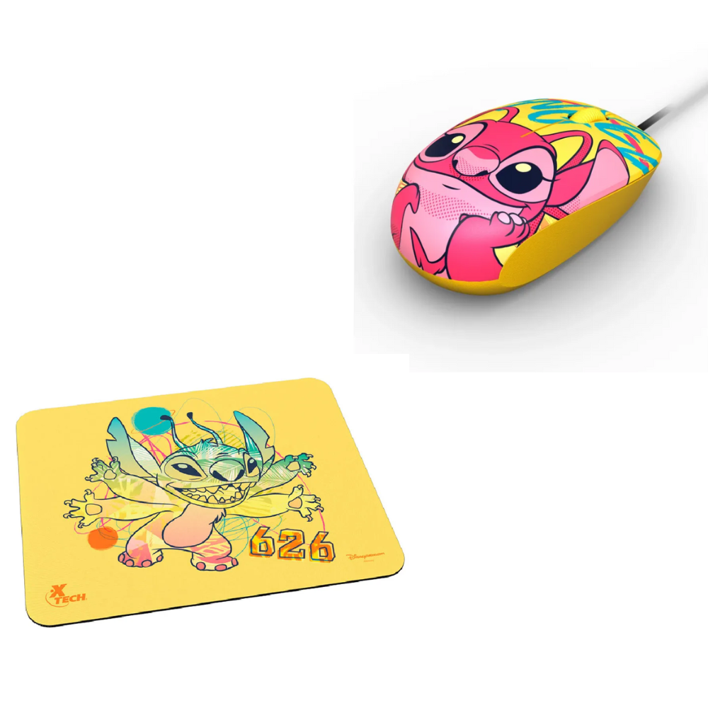 Xtech Mouse Disney Stitch USB Amarillo - Imagen 2