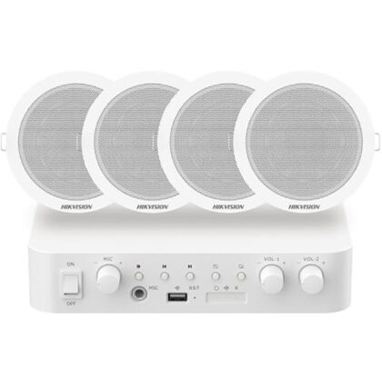 Hikvision Kit de Audio Analógico con Amplificador 60W