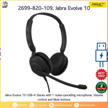 Jabra Evolve 10 Handset Negro