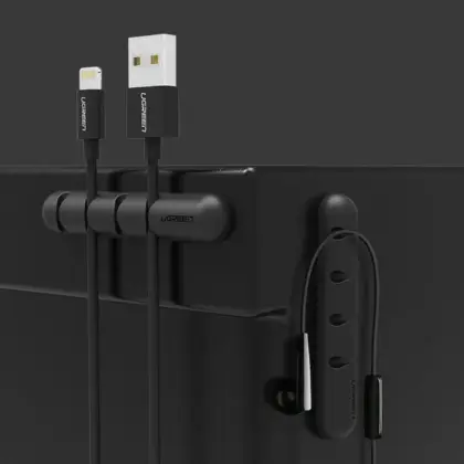UGREEN Organizador de Cables 4 Ranuras - Pack 2 Unidades, Gel de Sílic