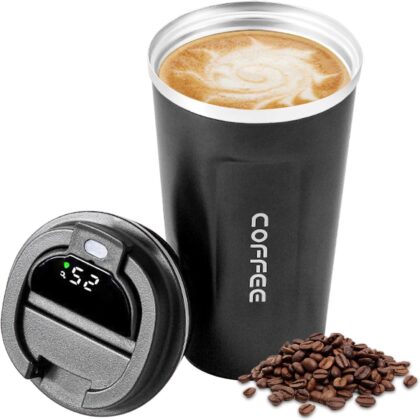 Taza Térmica LG Negro - Ideal para Café y Té