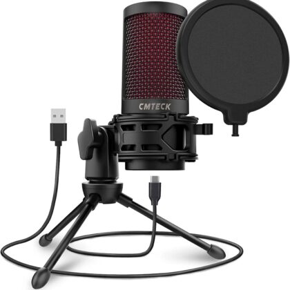 Micrófono USB CMTECK para Computadora, Plug and Play