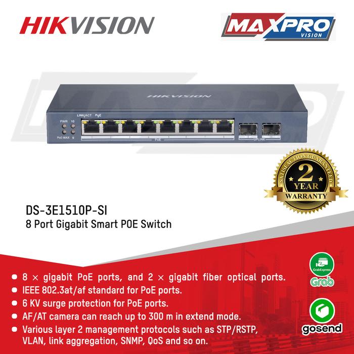 Switch PoE+ Hikvision Smart Managed 8 Puertos - Imagen 5
