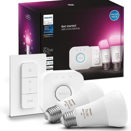 Philips Hue White Starter Kit - 2 Bombillas LED