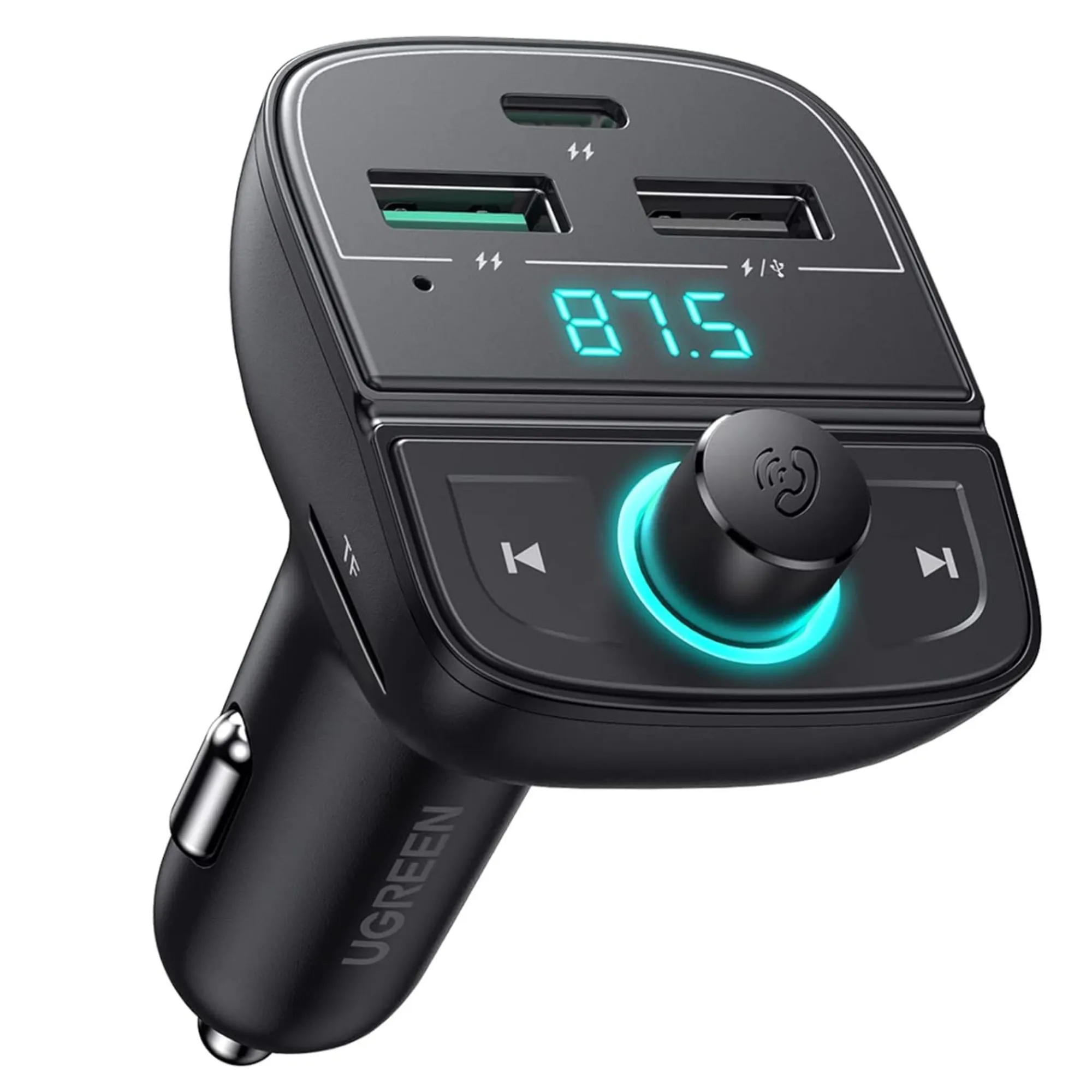 UGREEN CD229 Transmisor FM Bluetooth Cargador Coche USB