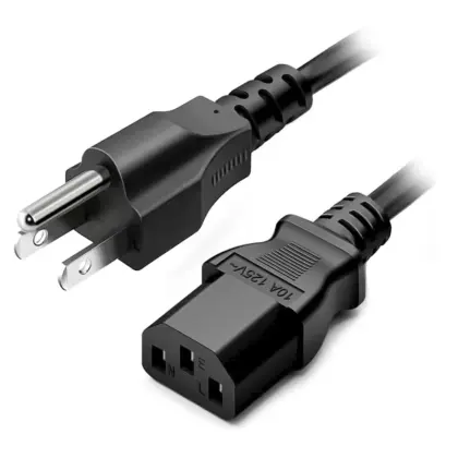Cable de Poder 1.5m - Compatible con Fuentes y Monitores