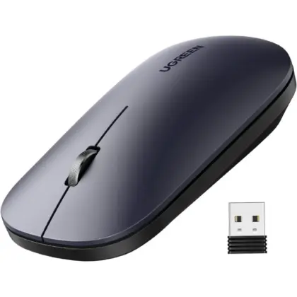 UGREEN MU001 Mouse Inalámbrico Negro 4000 DPI - Ergonómico y Silencios