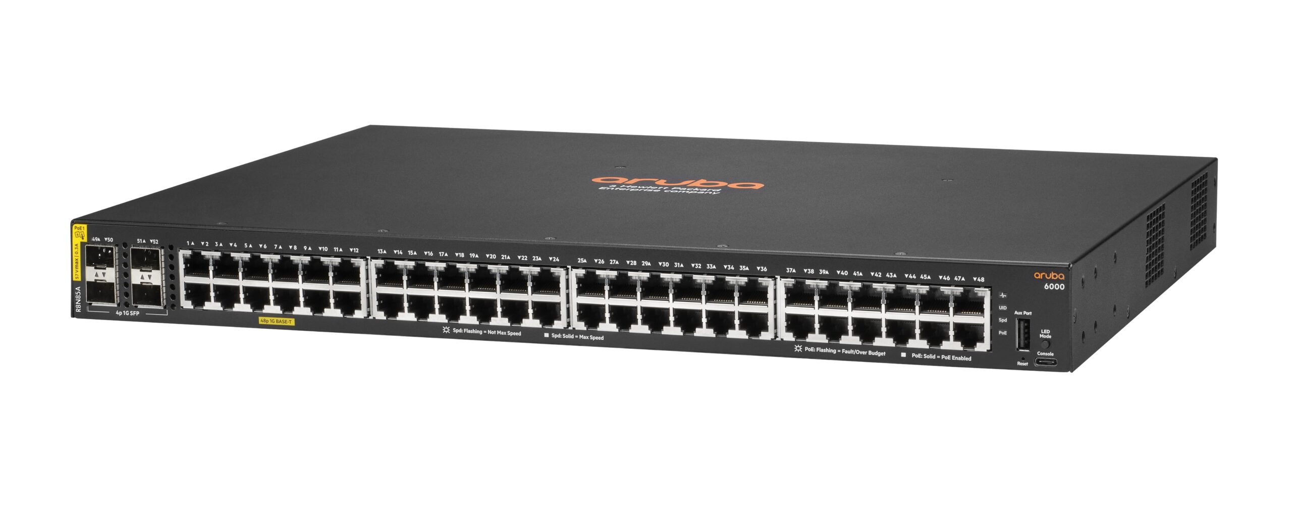 Switch Gestionado HPE Aruba 6000 48G PoE+ 370W