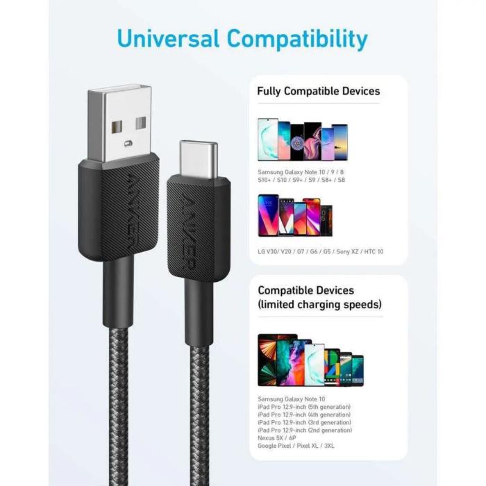 Anker Cable USB-A a USB-C 6ft - Imagen 2