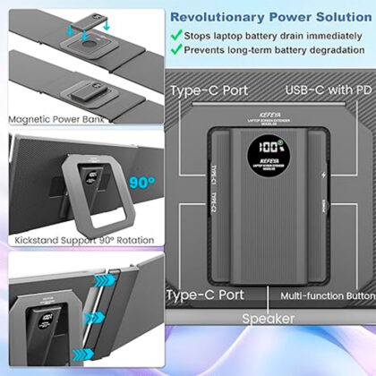 KEFEYA Monitor Portátil 15.6" Extensor de Pantalla para Laptop