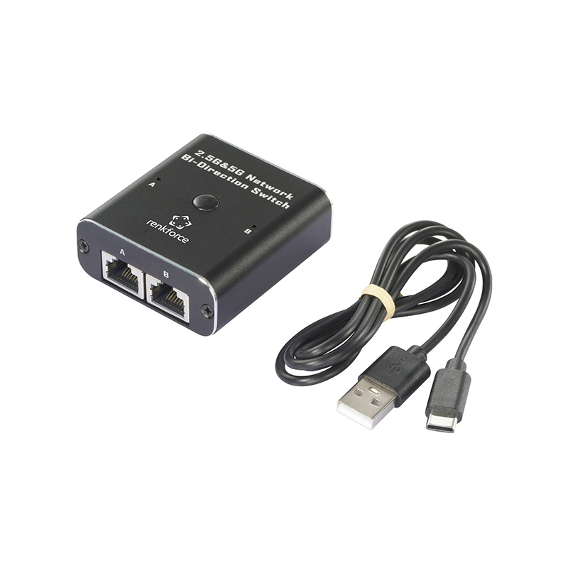 Switch Bidireccional Renkforce RF-EW-700 2 Puertos 2.5G/5G USB