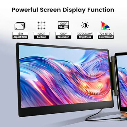 Extensor de Monitor Portátil KEFEYA 14" FHD IPS Doble Pantalla USB-C
