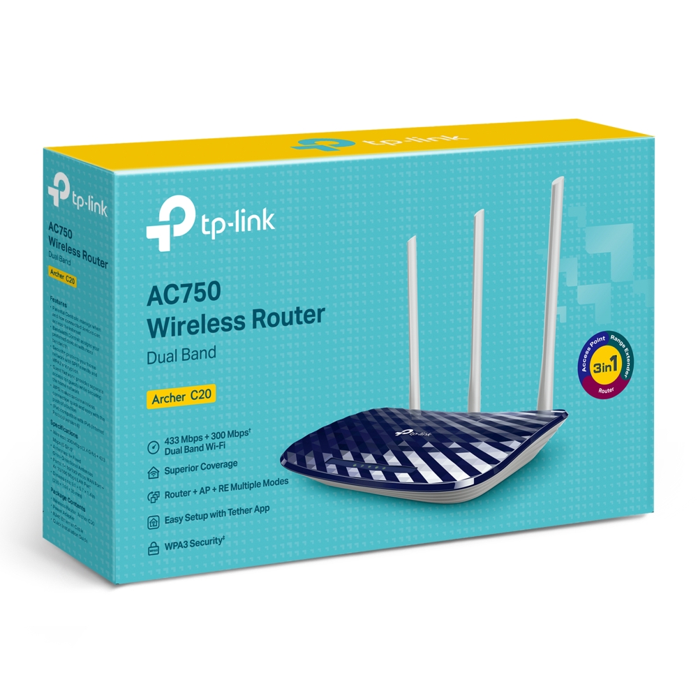 Router TP-Link Archer C20 AC750 Doble Banda