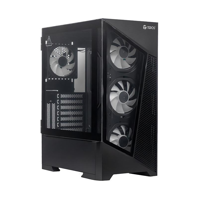 Case Gamer TEROS TE-1330G ATX Negro 3 Ventiladores RGB - Imagen 2