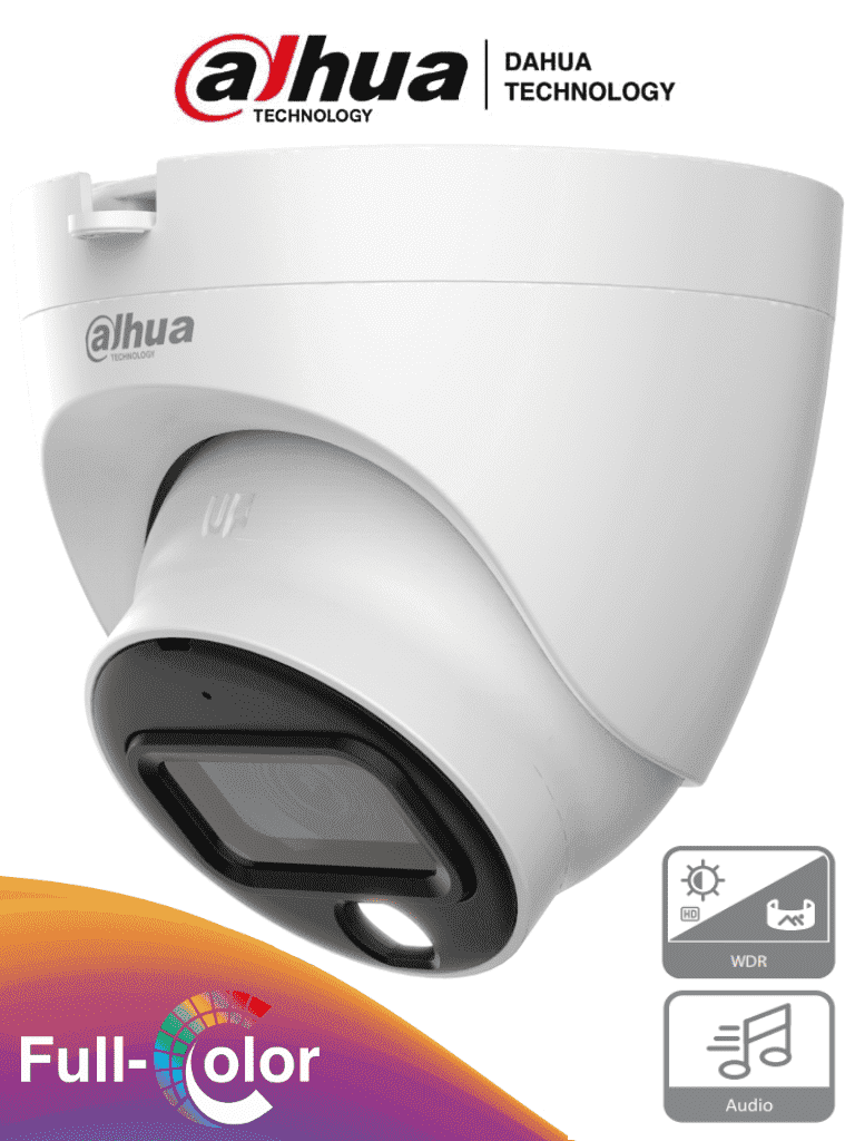 Cámara Dahua HAC-HDW1239TLQN-A-LED 2MP IR WDR 130dB Micrófono