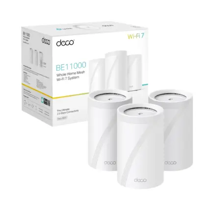 TP-Link Deco BE65 (3 Pack) Mesh WiFi 7 BE11000 Triple Banda
