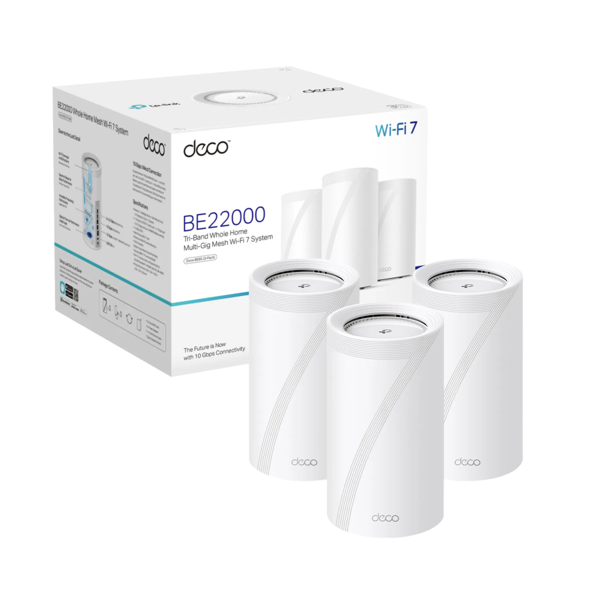TP-Link Deco BE85 (3-pack) Mesh WiFi 7 Tri-Band BE22000