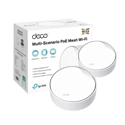 TP-Link Deco X50-PoE (2 Pack) Mesh WiFi 6 AX3000 PoE