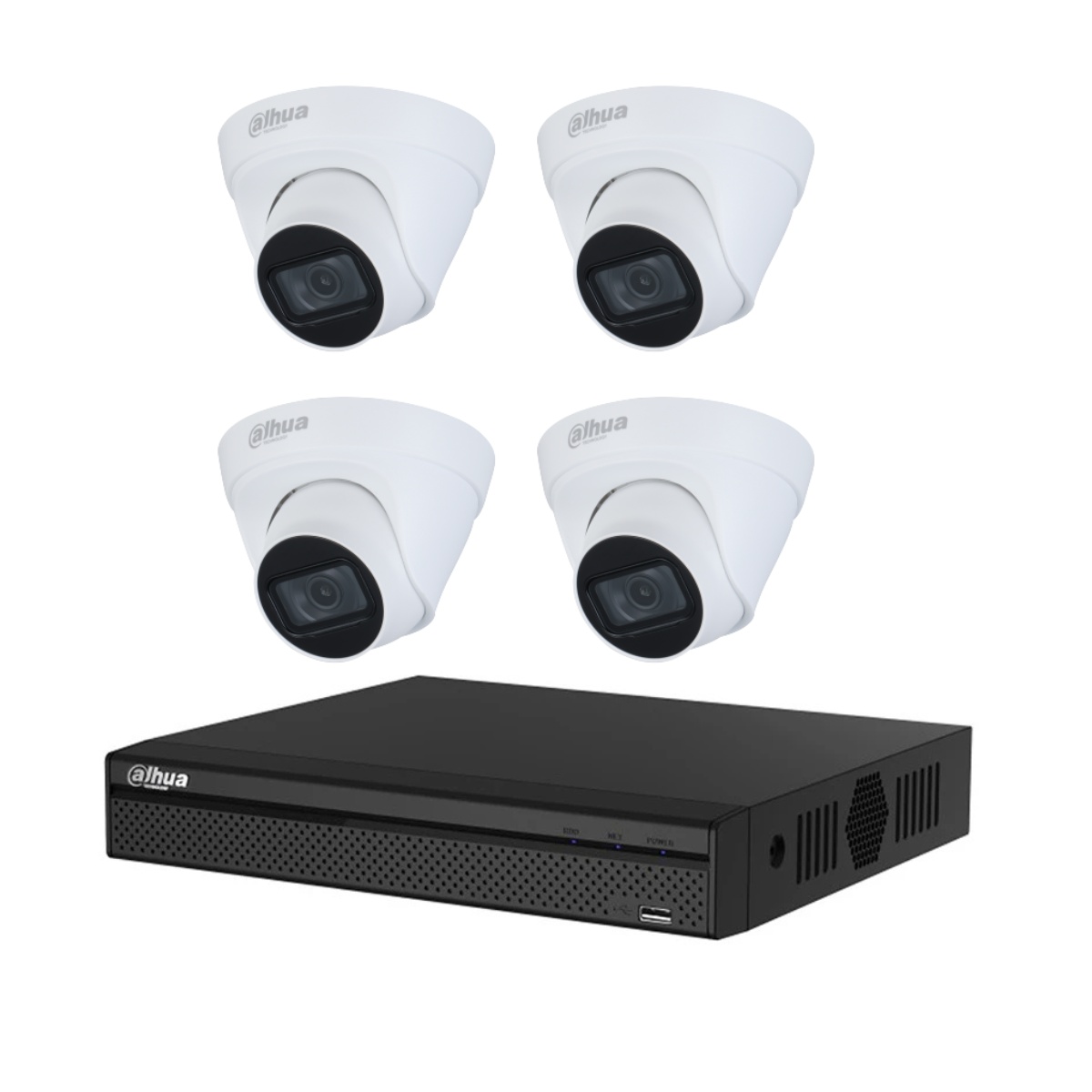 Kit 4 Cámaras Bullet 2MP + NVR Dahua IP, Grabador 4 Canales PoE - Imagen 3