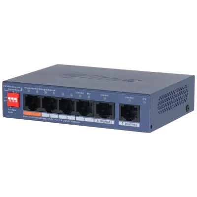 Switch PoE Cloud Dahua 6 Puertos Gigabit 60W