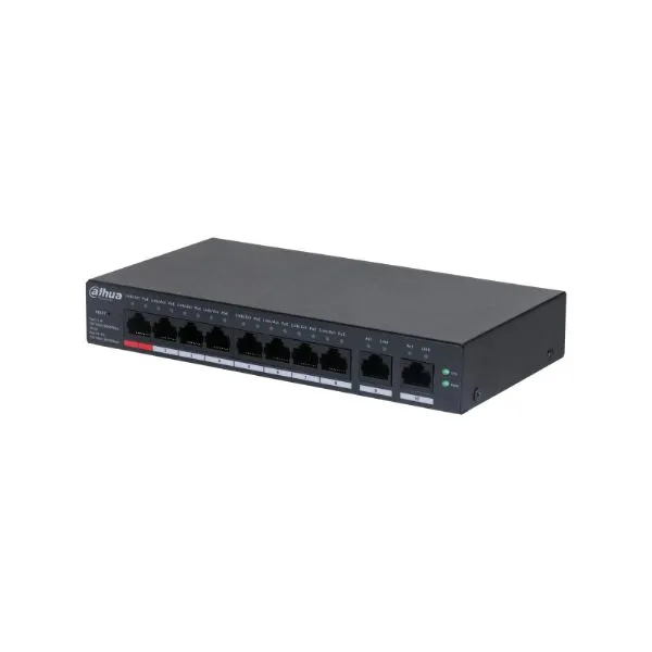 Switch PoE Cloud Dahua 10 Puertos Gigabit 8 PoE+ 2 SFP 110W