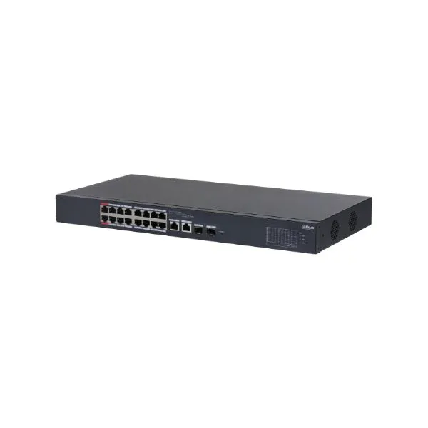 Switch PoE Cloud Dahua 18 Puertos 16 PoE 135W Uplink Gigabit SFP