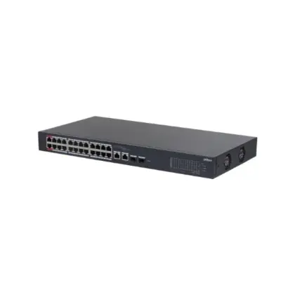 Switch PoE Cloud Dahua 26 Puertos 240W L2 con 24 PoE 10/100 y 2 Uplink