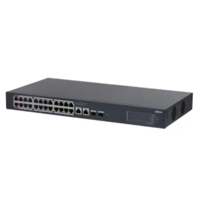 Switch PoE Cloud Dahua 28 Puertos Gigabit 375W 24 PoE+ 2 Uplink SFP