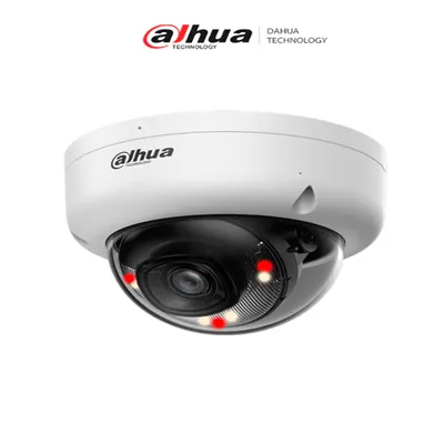 Cámara IP Domo 2MP Dahua Smart Dual Light, IK08, IP67, PoE