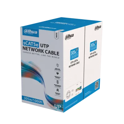 Cable UTP Cat5e Cobre Puro 305m Blanco PoE CPR ECA - DAHUA