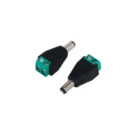 Conector DC Macho 5.5x2.1mm a Bornera - Pack 50 uds para Cámaras CCTV