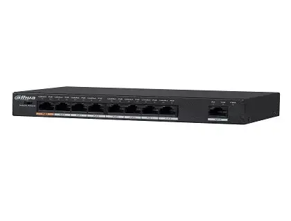 Switch PoE 8 Puertos 10/100 96W Dahua Hi-PoE 60W Puerto 1