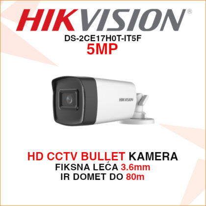Cámara de Vigilancia Hikvision 5 MP Bala