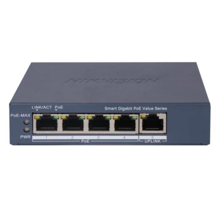 Switch Gigabit PoE Hikvision 4 Puertos