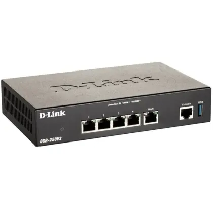 Router VPN D-Link DSR-250V2 5 Puertos Gigabit, Firewall y Control Web