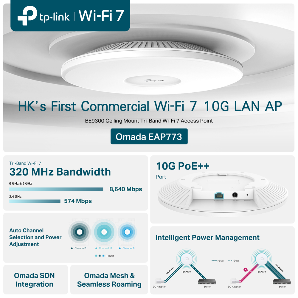TP-Link Punto de Acceso WiFi 7 BE11000