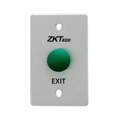 Botón Liberador Tipo Hongo ZKTECO EB103-G Verde NO/NC/COM