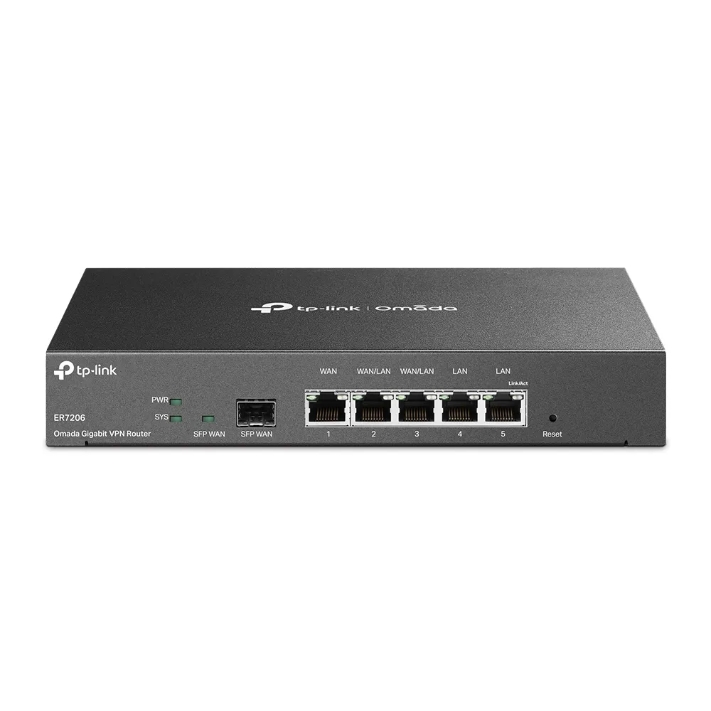 Gateway TP-Link Omada ER7206: 5 Puertos Gb, 4 WAN, VPN, SDN Cloud