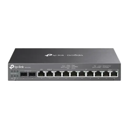 Gateway Omada 3-en-1 ER7212PC: 12 puertos Gigabit, 8 PoE+ 110W, 4 WAN,