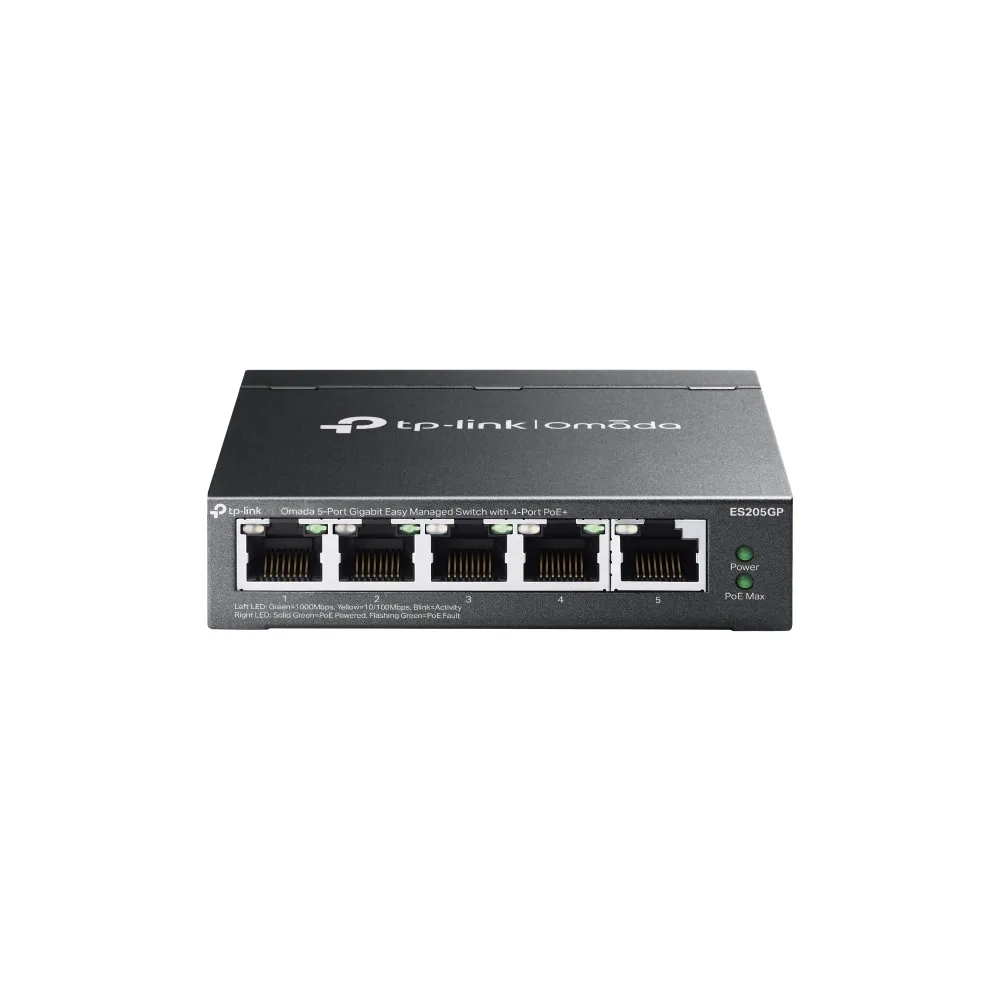 Switch TP-Link Omada ES205GP 5 Puertos Gigabit 4 PoE+ 65W