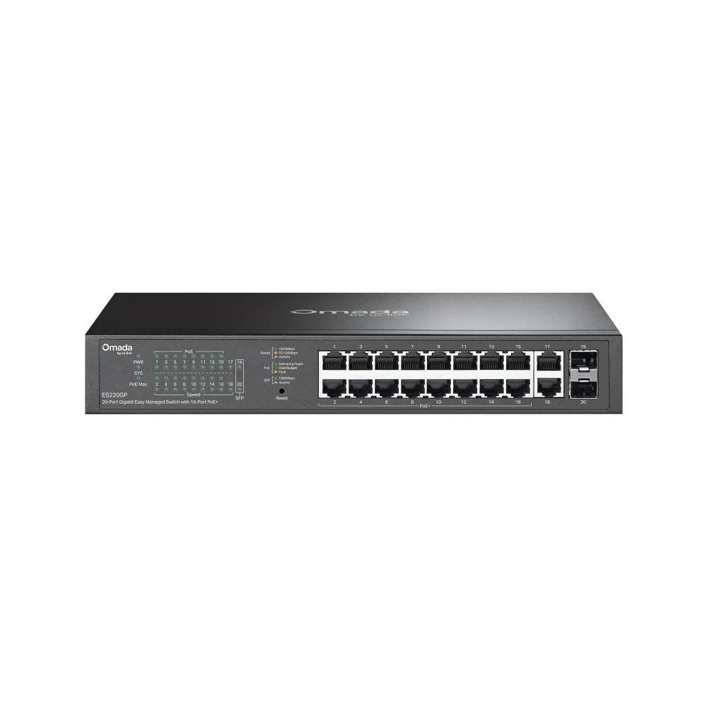 Switch TP-Link Omada ES220GP 20 Puertos Gigabit PoE+ 150W