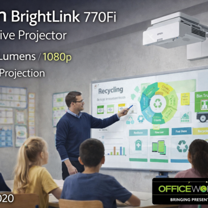 Proyector Interactivo Epson BrightLink 770Fi 1080p Láser Ultracorto