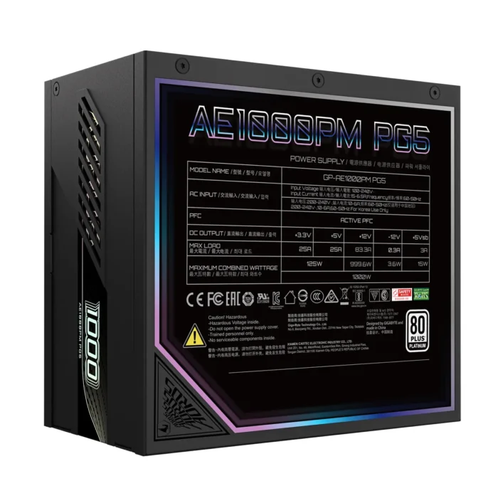 AORUS Fuente de Poder 1000W 80+ Gold - Imagen 5