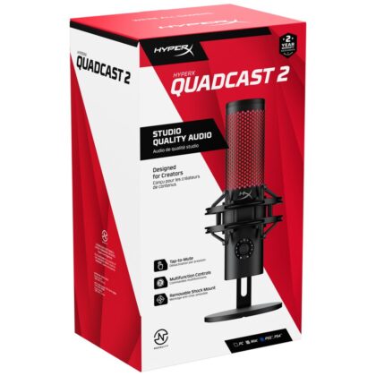 HyperX QuadCast 2 BK Micrófono Negro