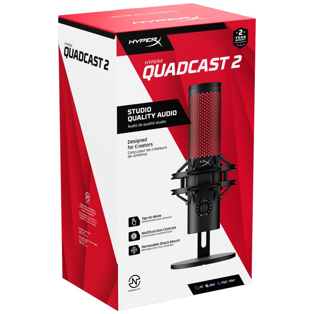 HyperX QuadCast 2 BK Micrófono Negro