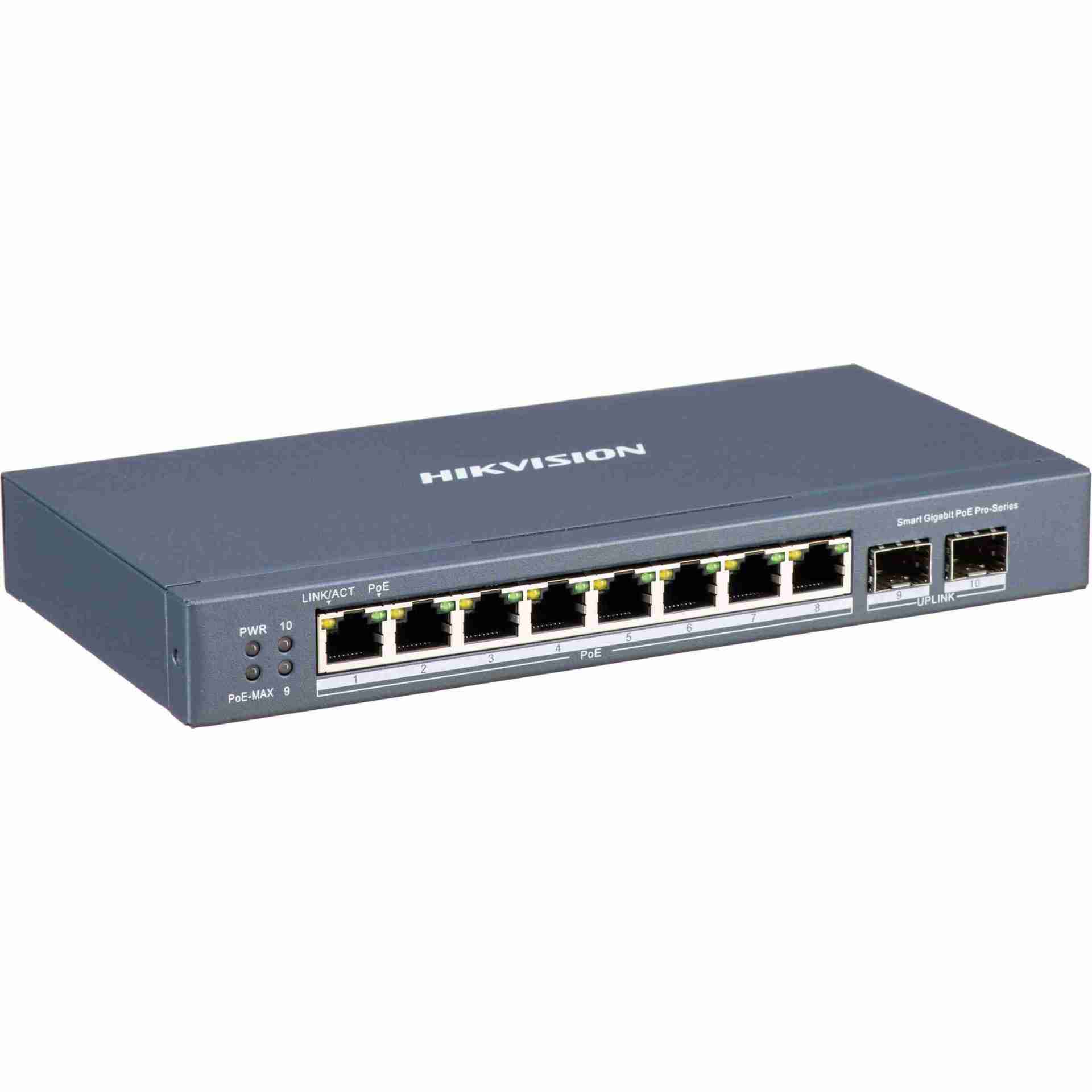 Switch 8 Puertos Fast Ethernet PoE Hikvision